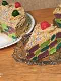 Rainbow cake ala Checkerboard Cake