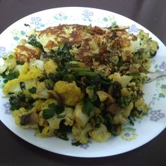 A picture of Keto omelette veggies.
