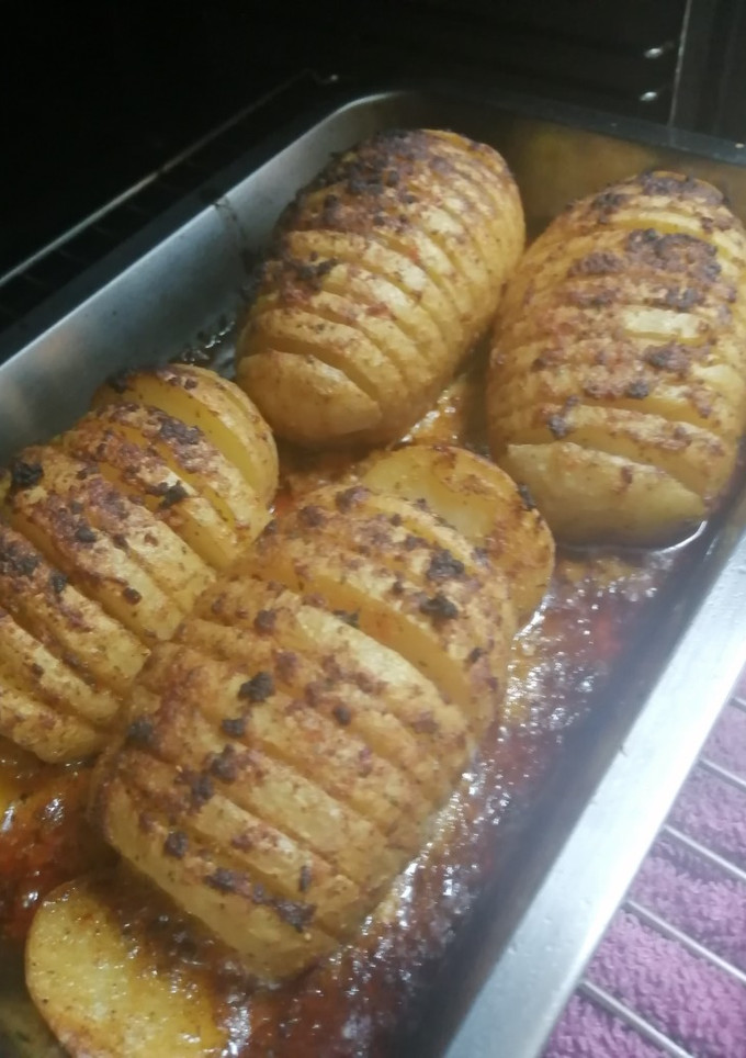 Una foto de Patatas Hasselback
