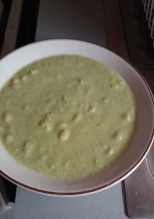 Una foto de Crema de calabaza con elote