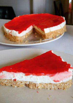 Foto resep Strawberry Cheese Cake (Unbaked)