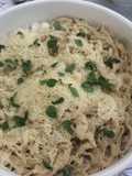 Tallarines con “fonduta” de parmigiano y tartufo