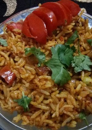 A picture of Tomato Pulao.
