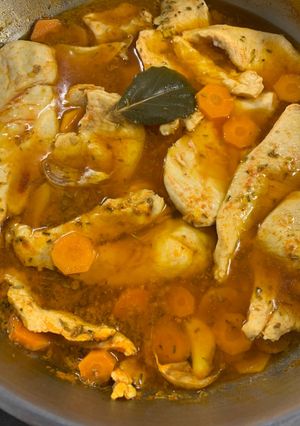 Una foto de Filetes de pollo en escabeche de la abuela