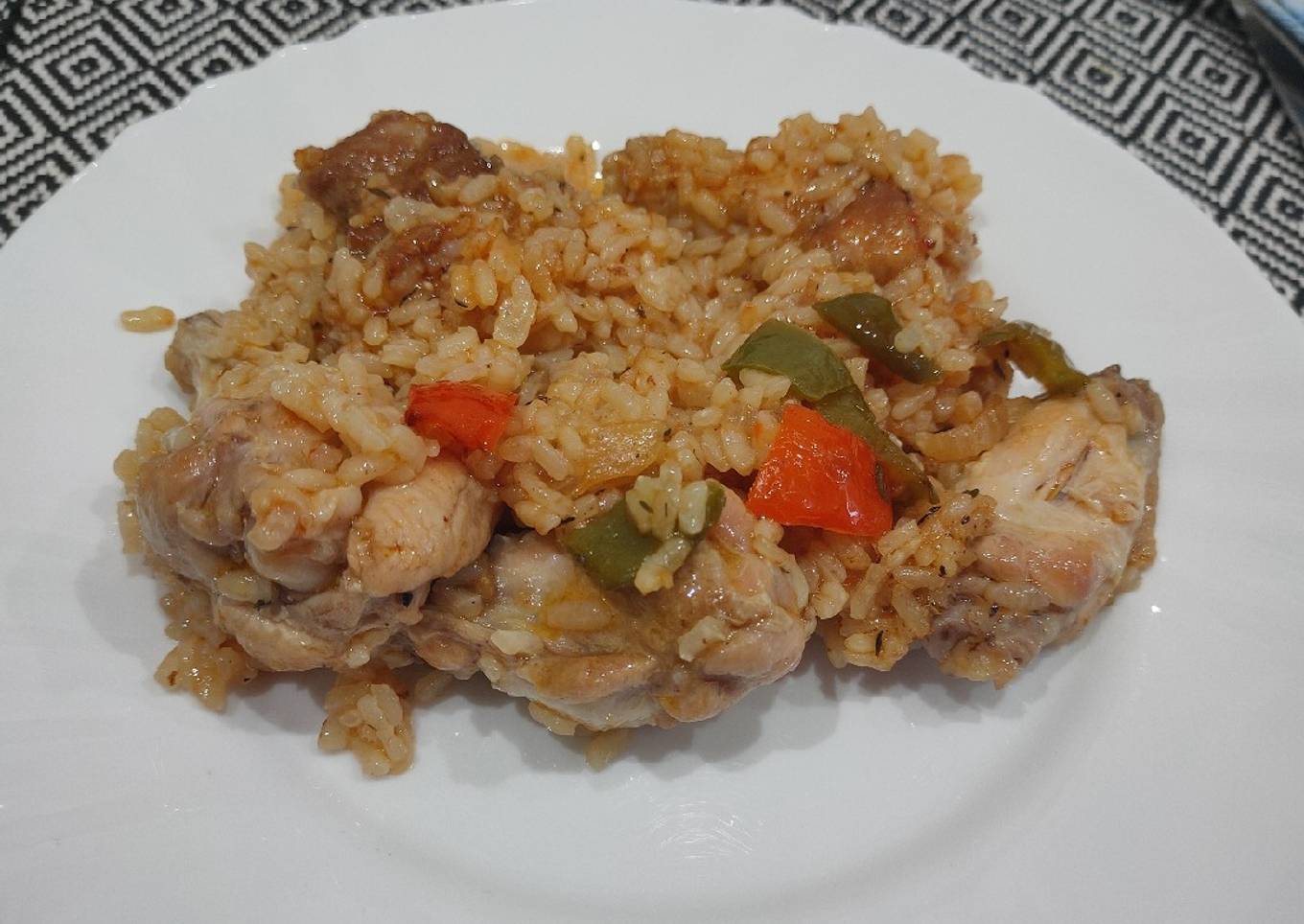 Arroz de carne y verduras