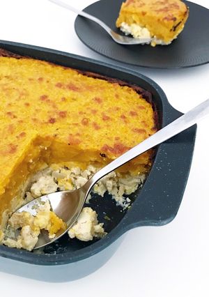 Une photo de Parmentier poulet butternut