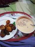 Fresh Pap (Ogi) and Fried Plantain