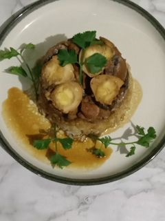 Foto resep Nasi tim ayam jamur telor puyuh