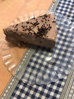 Una foto de Tarta de natillas de chocolate