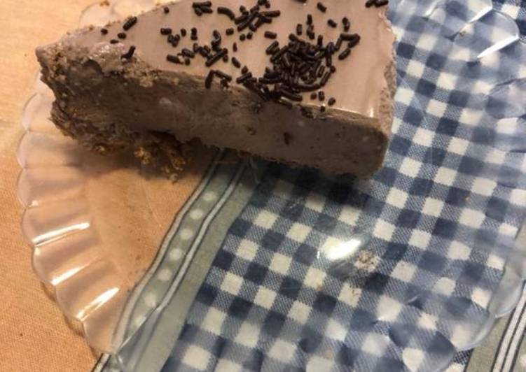 Tarta de natillas de chocolate