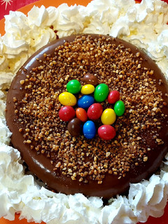 Una foto de Pastel/flan de turrón crujiente
