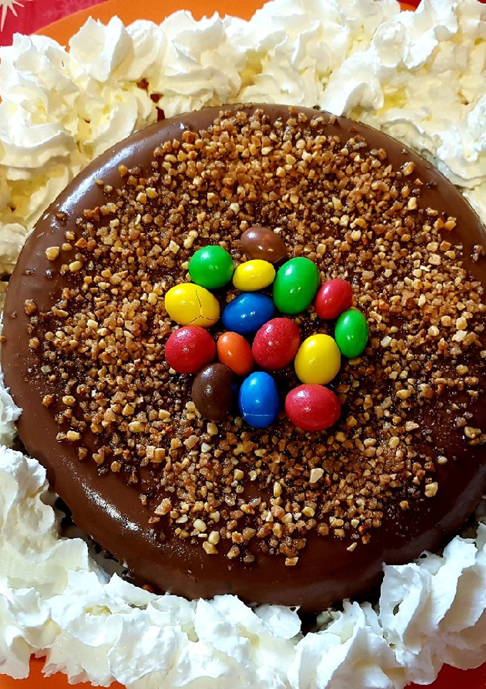 Una foto de Pastel/flan de turrón crujiente