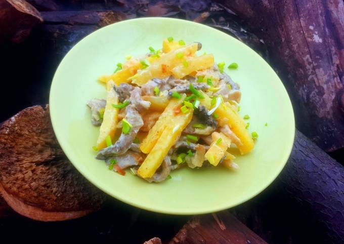 Картошка с грибами в духовке