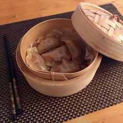 A picture of Home Made Dumplings.