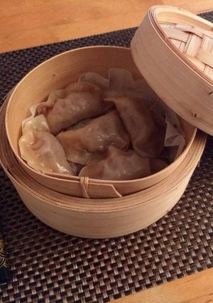 A picture of Home Made Dumplings.