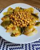 Patatas a lo pobre con garbanzos/ receta vegana