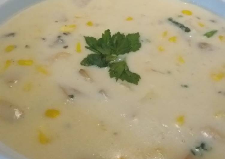 Cara Gampang Menyiapkan Chicken cream soup, Bisa Manjain Lidah