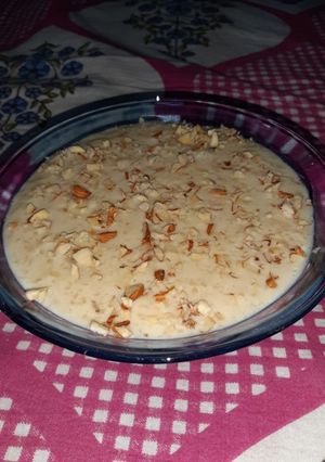 A picture of Almond Rice Kheer.