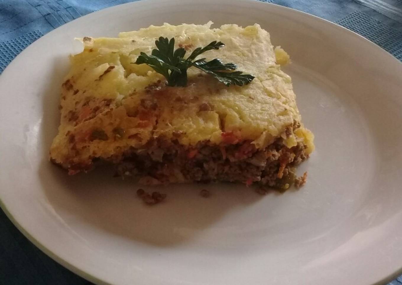 Pastel de papa relleno con carne picada