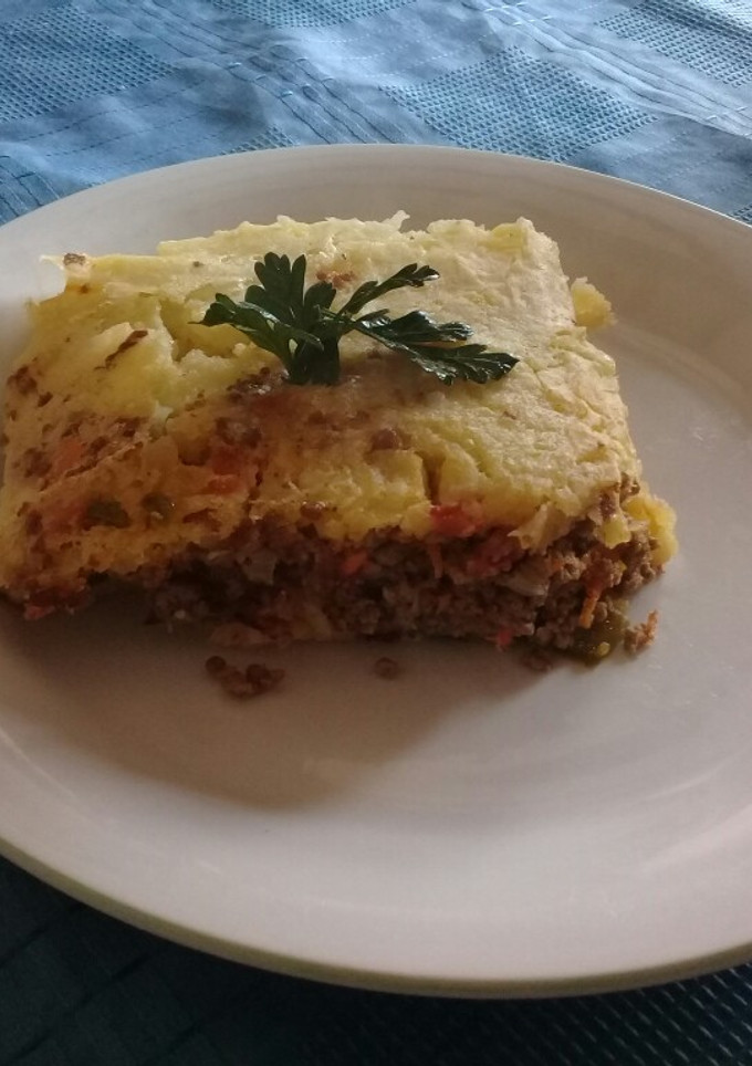 Una foto de Pastel de papa relleno con carne picada