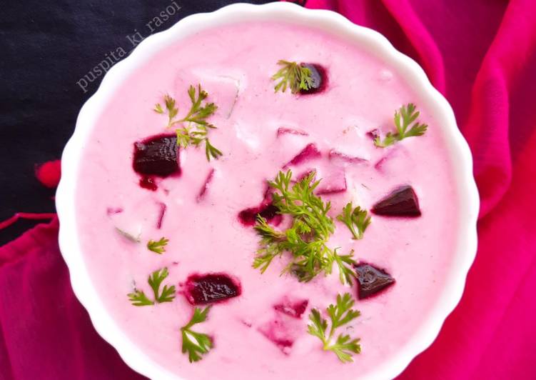 Simple Way to Prepare Perfect Beetroot Cucumber Raita