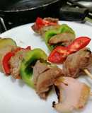 Brochetas de res