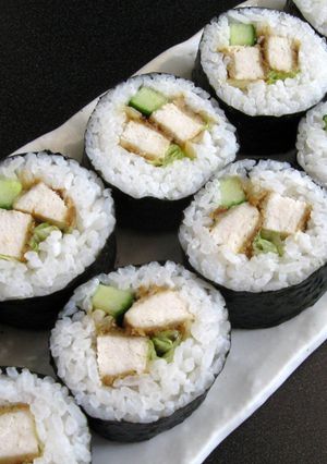 A picture of Crispy Chicken ‘Katsu’ Sushi Rolls.