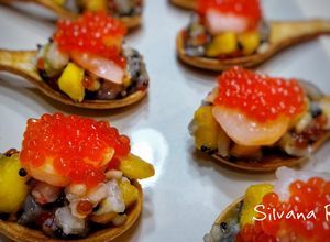 Foto principal de 118.🦐Cucharitas de gambas y mango estilo asiático🥭