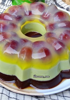 Foto resep Puding Kental Manis Matcha