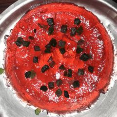 Raspberry jello A picture of Raspberry jello.