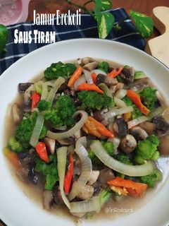 Foto resep Jamur Kancing Brokoli Saus Tiram