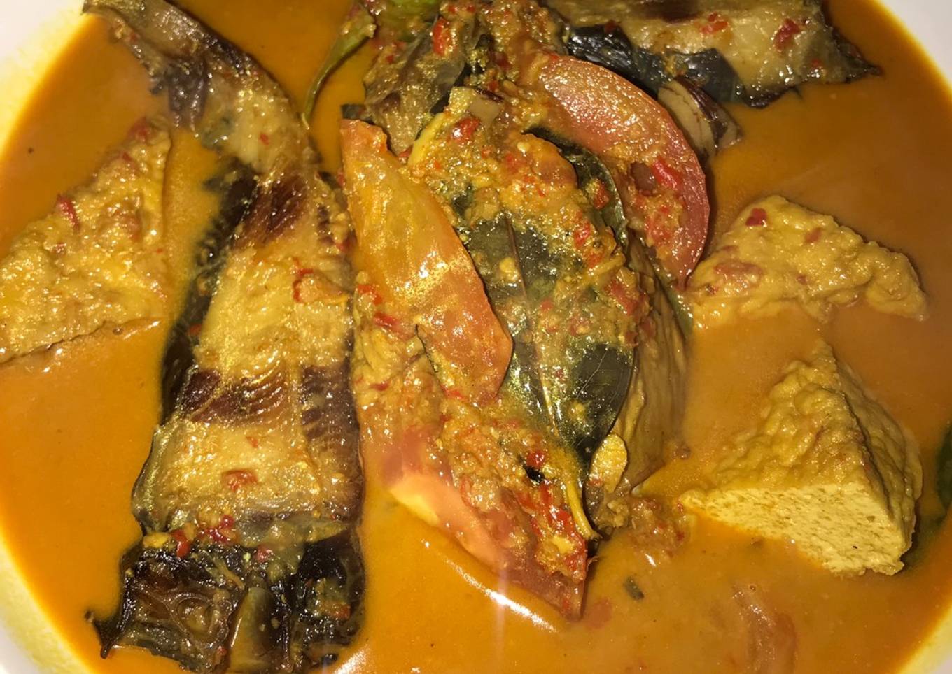 Ikan Pari Asap Masak Santan Pedas