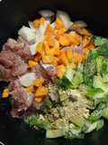 Lombinho com Legumes e Molho de Rabo de Boi