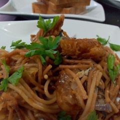 A picture of Brown pasta.
