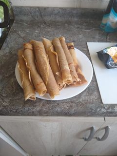 Una foto de Panqueques de cacao, naranja y vainilla 😜