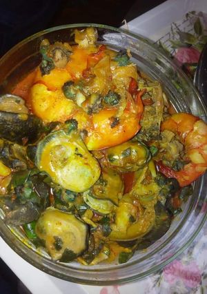 A picture of Beau's Fisherman soup.
