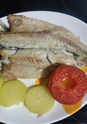 Una foto de Lubina al horno