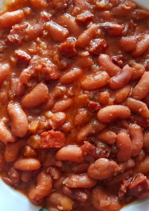 Szalonnás-hagymás bab Bud Spencer módra! recept fotója