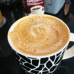 A picture of Hot creamy coffee ☕.