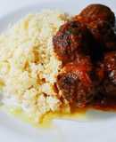 Cous cous con albóndigas estilo Marroquí