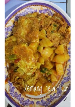 Foto resep Kentang telur kari