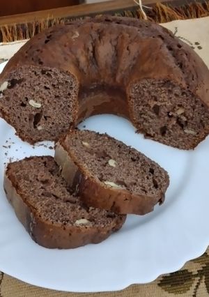 Una foto de Budín de chocolate con nueces