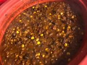 A picture of browning mince meat