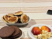 Una foto de pancakes con harina leudante