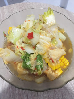 Foto resep Tumis sawi putih + jagung
