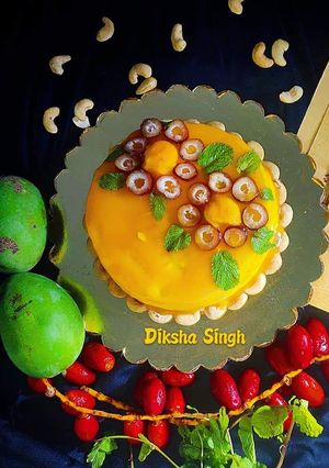 A picture of Mango Glaze Cake.