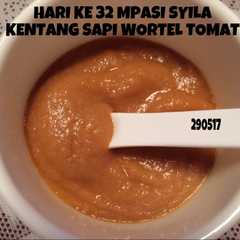 A picture of Mpasi 6m kentang sapi wortel tomat.