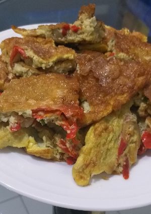 Foto resep Telor dadar cabe