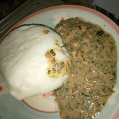Moringa soup A picture of Moringa soup.