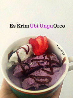 Foto resep Es Krim Ubi Ungu Oreo